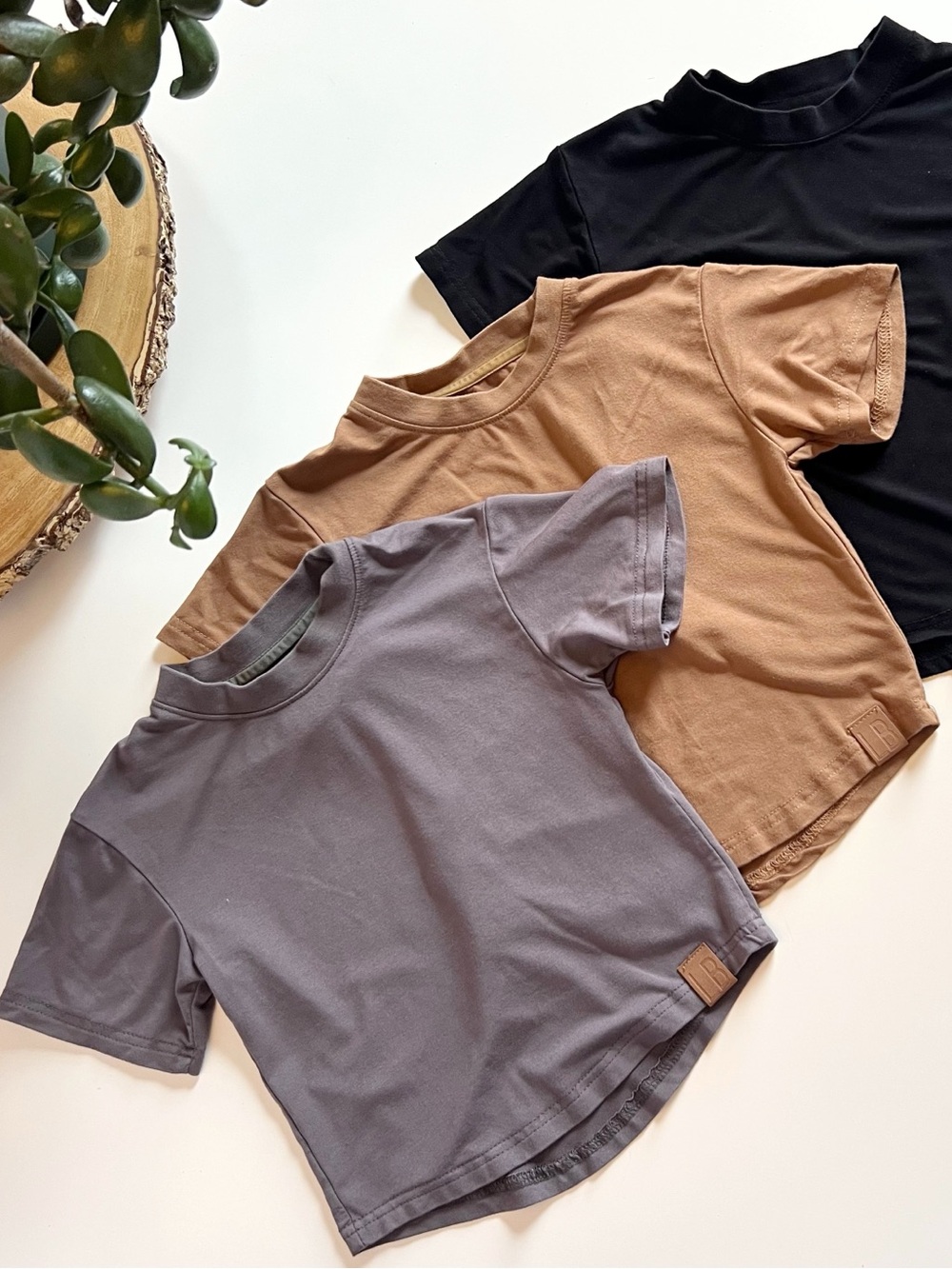 Little Bipsy 3-Pack Oversized Bamboo Neutral Tee Shirts | 12-18m